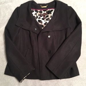 Dana Buchman Black Pebble Pea Coat
